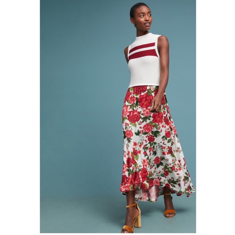 FARM RIO • Anthropologie endless summer dress • medium floral maxi